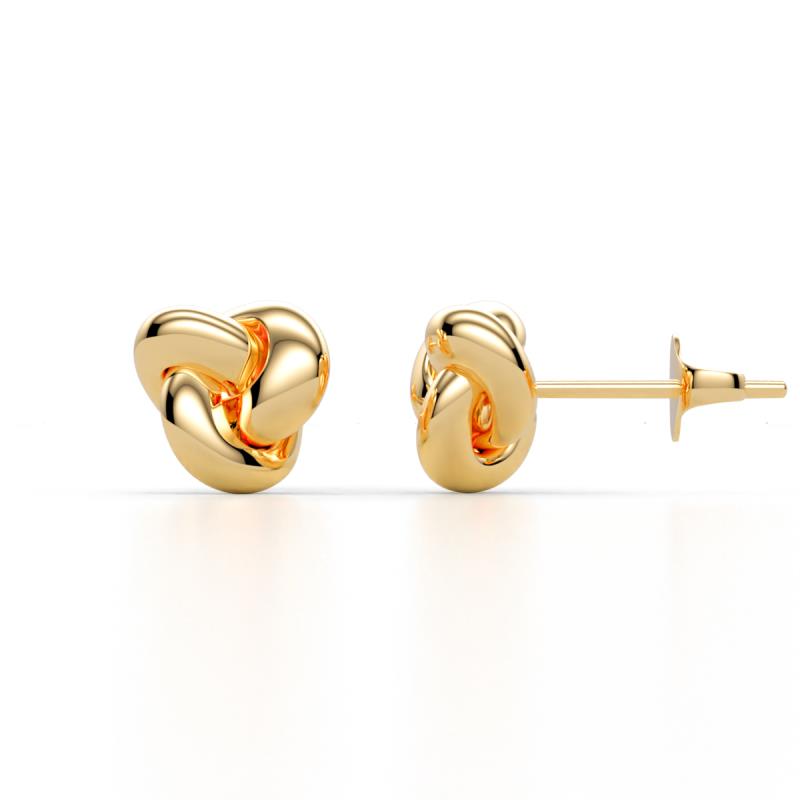Zaina Love Knot Women Stud Earrings in 14K Solid Gold 