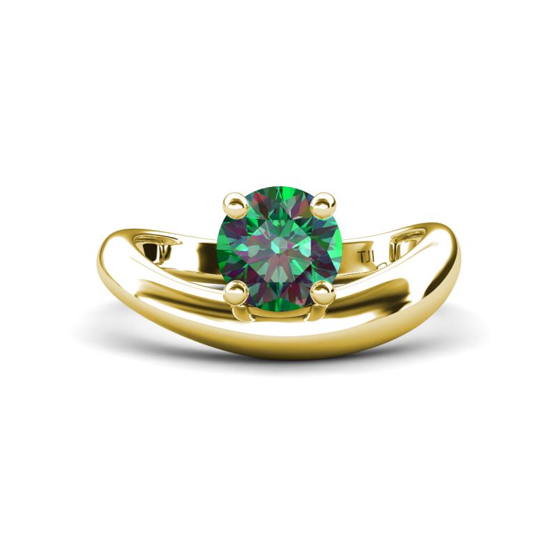 Anahi 1.00 ct Created Alexandrite Women Curve Solitaire Ring 