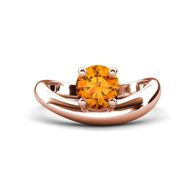 Anahi 0.87 ct Citrine Women Curve Solitaire Ring 