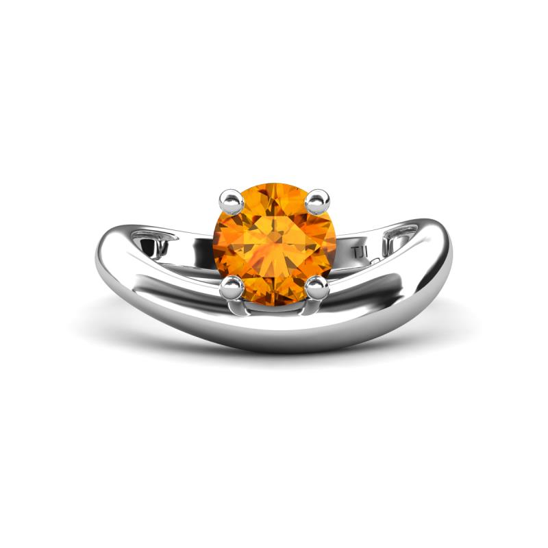 Anahi 0.87 ct Citrine Women Curve Solitaire Ring 