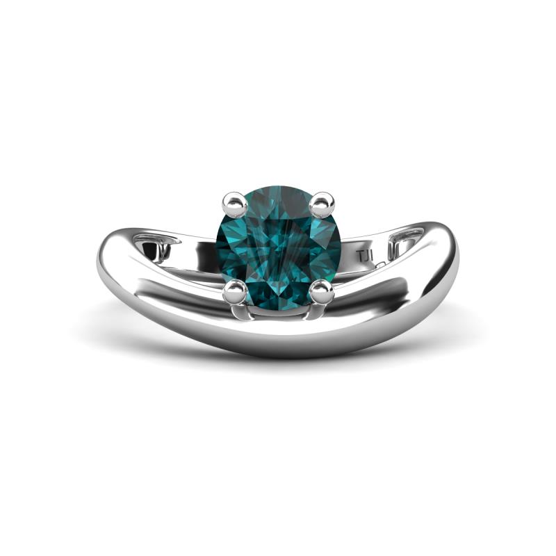 Anahi 0.95 ct London Blue Topaz Women Curve Solitaire Ring 
