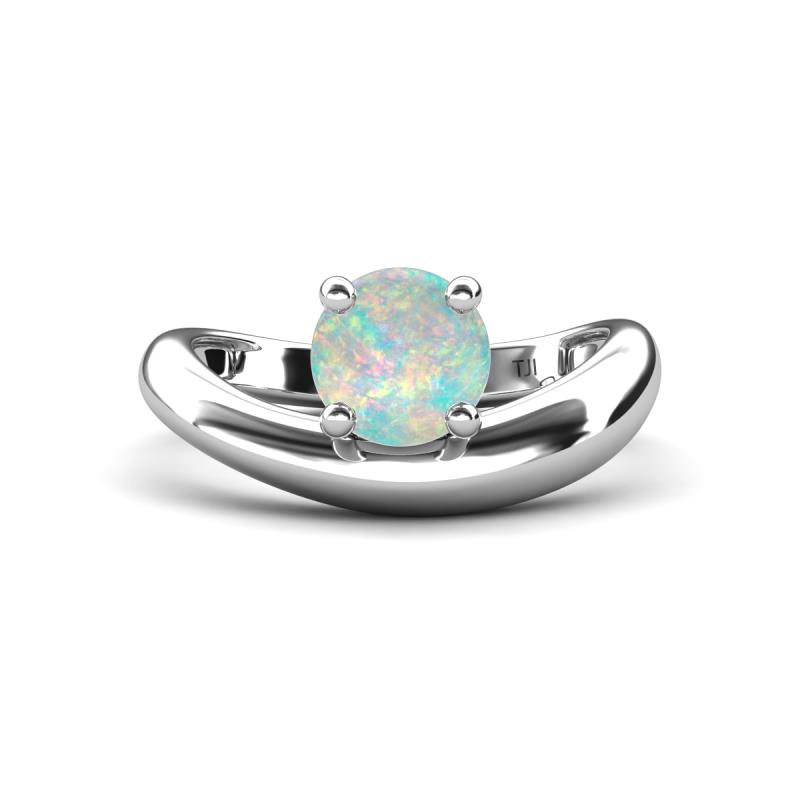 Anahi 0.66 ct Opal Women Curve Solitaire Ring 
