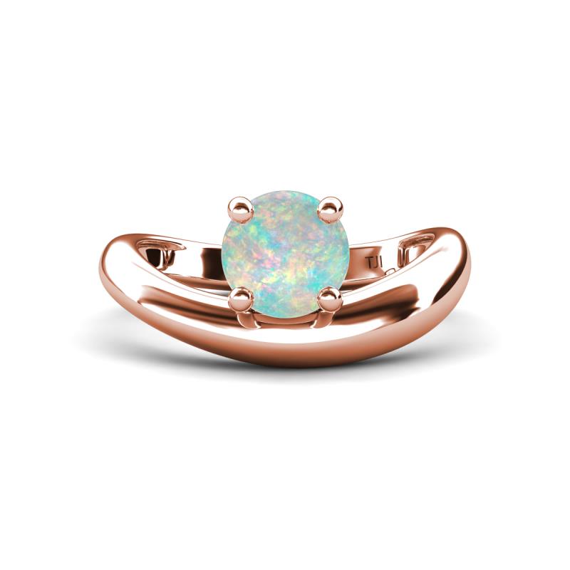 Anahi 0.66 ct Opal Women Curve Solitaire Ring 