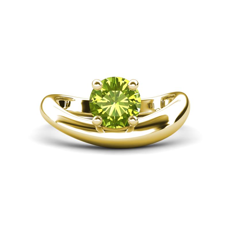 Anahi 1.10 ct Peridot Women Curve Solitaire Ring 