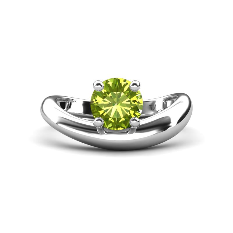 Anahi 1.10 ct Peridot Women Curve Solitaire Ring 