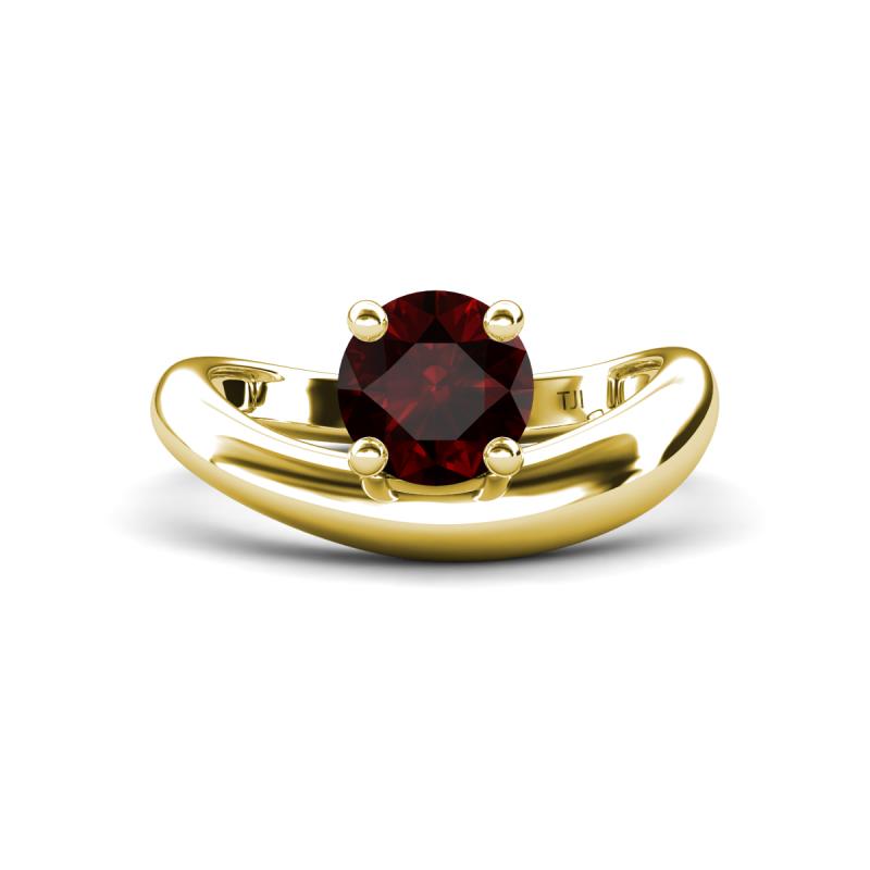 Anahi 1.05 ct Red Garnet Women Curve Solitaire Ring 