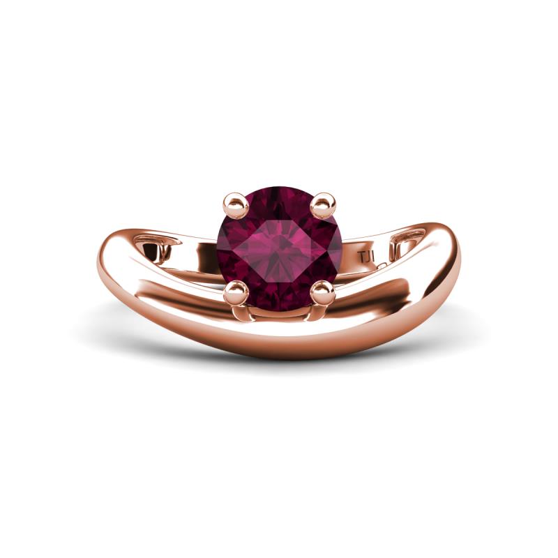 Anahi 1.00 ct Rhodolite Garnet Women Curve Solitaire Ring 