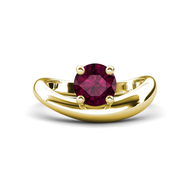 Anahi 1.00 ct Rhodolite Garnet Women Curve Solitaire Ring 