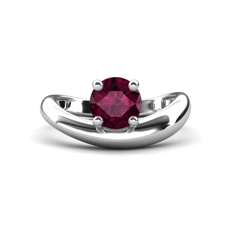 Anahi 1.00 ct Rhodolite Garnet Women Curve Solitaire Ring 