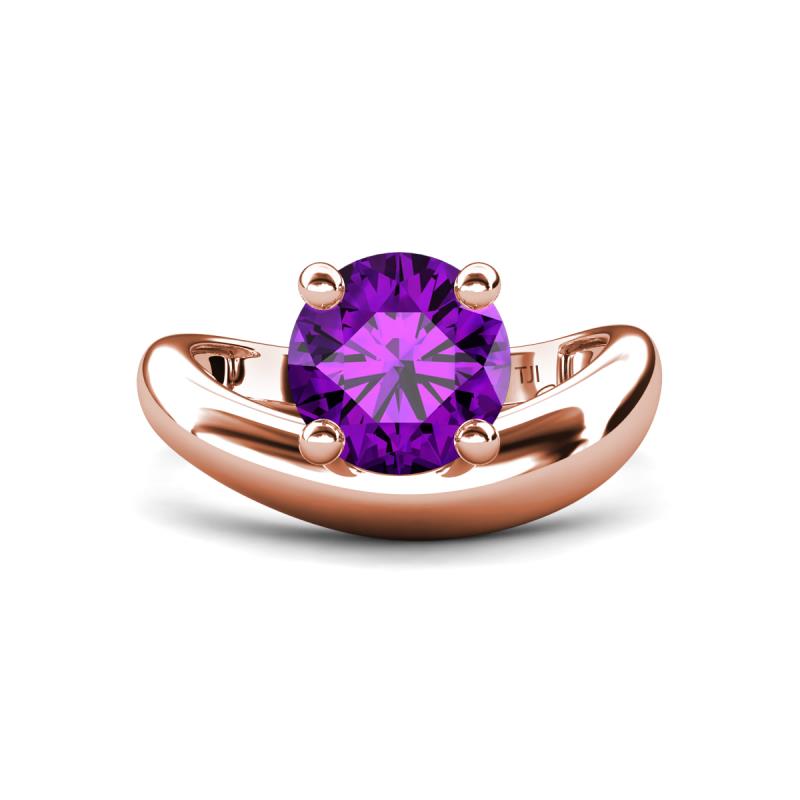 Anahi 1.90 ct Amethyst Women Curve Solitaire Ring 