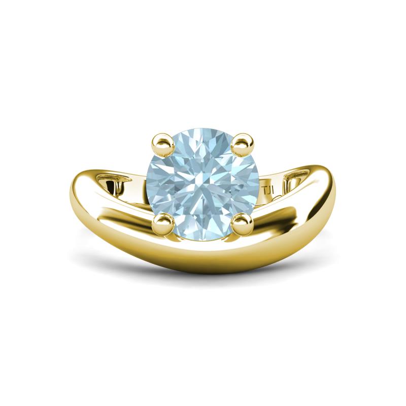 Anahi 1.90 ct Aquamarine Women Curve Solitaire Ring 