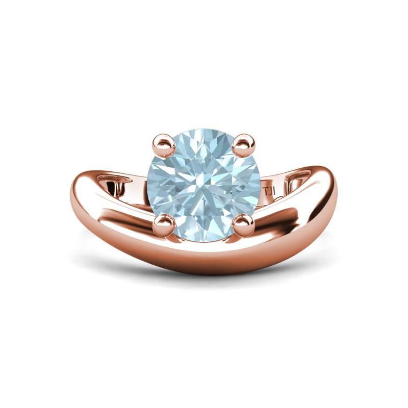 Anahi 1.90 ct Aquamarine Women Curve Solitaire Ring 