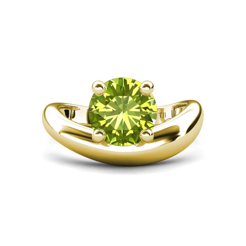 Anahi 1.80 ct Peridot Women Curve Solitaire Ring 