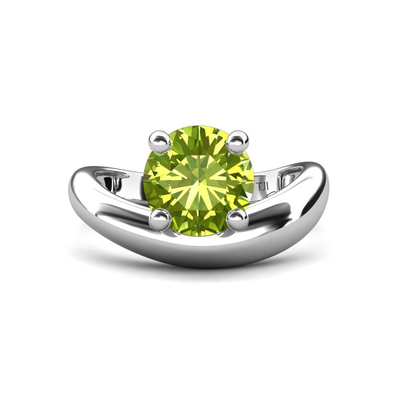 Anahi 1.80 ct Peridot Women Curve Solitaire Ring 