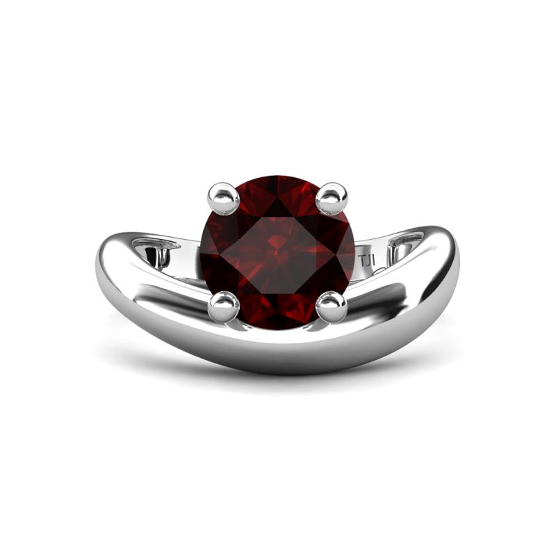 Anahi 2.26 ct Red Garnet Women Curve Solitaire Ring 