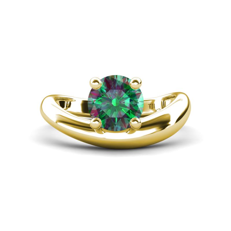 Anahi 1.34 ct Created Alexandrite Women Curve Solitaire Ring 