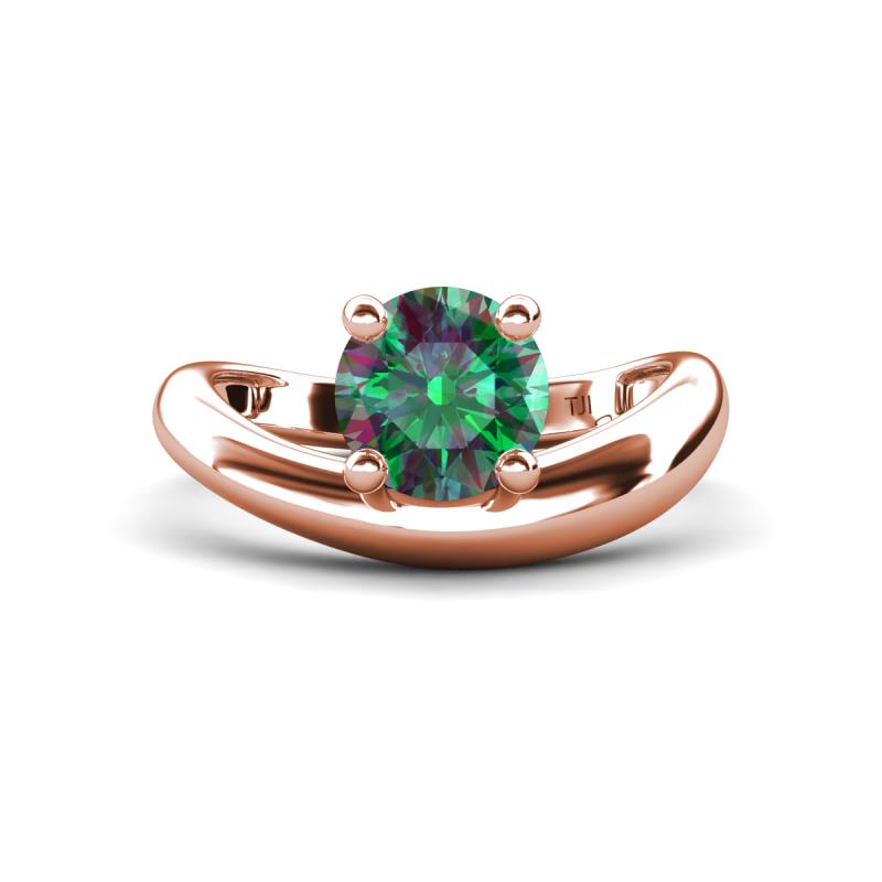 Anahi 1.34 ct Created Alexandrite Women Curve Solitaire Ring 