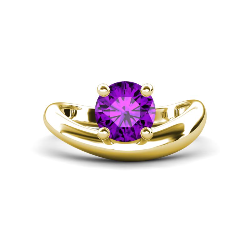 Anahi 1.15 ct Amethyst Women Curve Solitaire Ring 