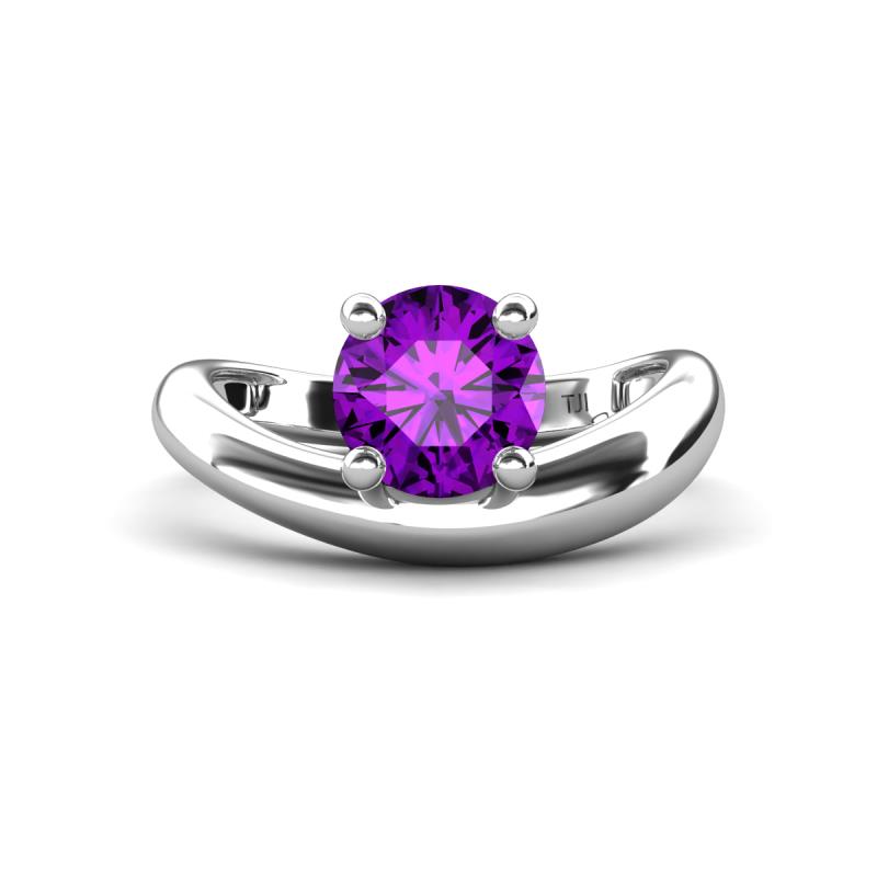 Anahi 1.15 ct Amethyst Women Curve Solitaire Ring 