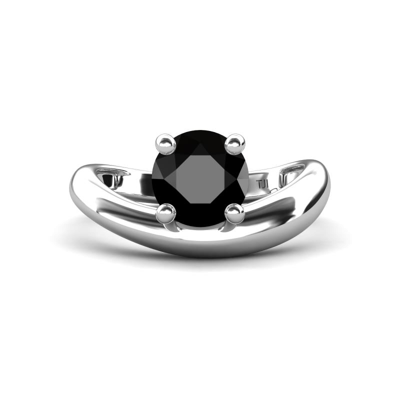 Anahi 2.00 ct Black Diamond Women Curve Solitaire Ring 