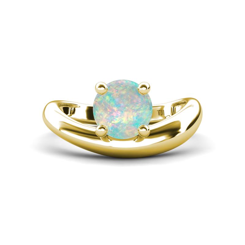 Anahi 0.90 ct Opal Women Curve Solitaire Ring 