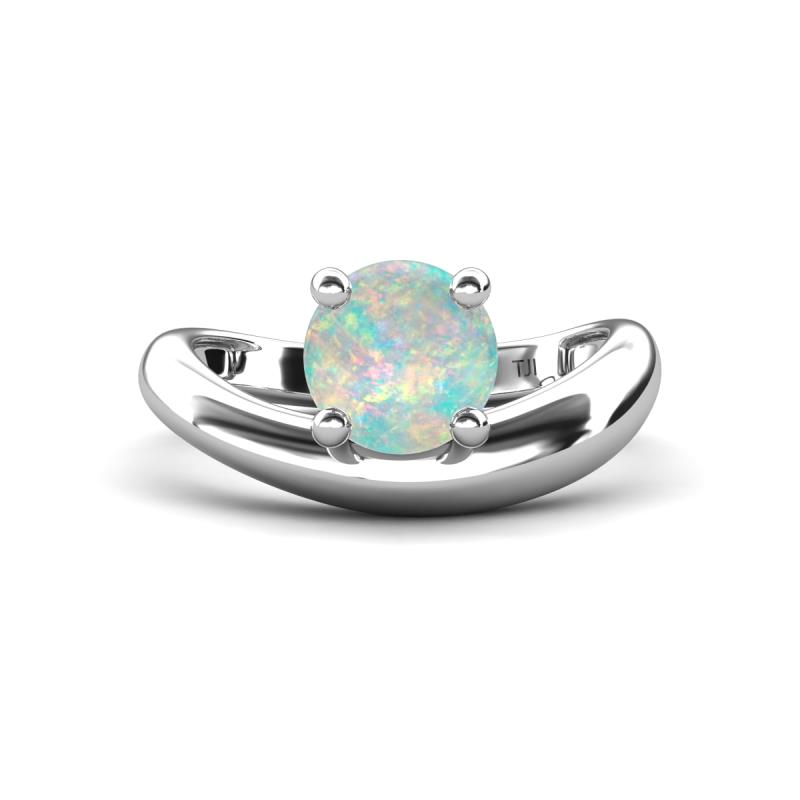 Anahi 0.90 ct Opal Women Curve Solitaire Ring 