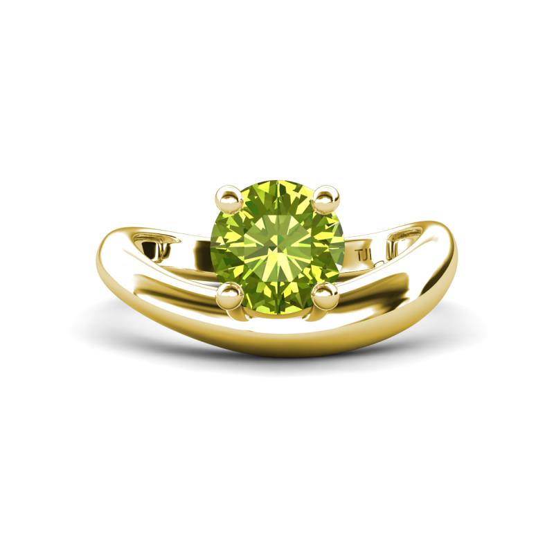 Anahi 1.40 ct Peridot Women Curve Solitaire Ring 