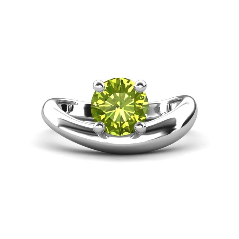 Anahi 1.40 ct Peridot Women Curve Solitaire Ring 