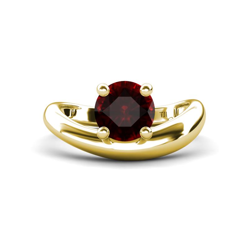 Anahi 1.35 ct Red Garnet Women Curve Solitaire Ring 