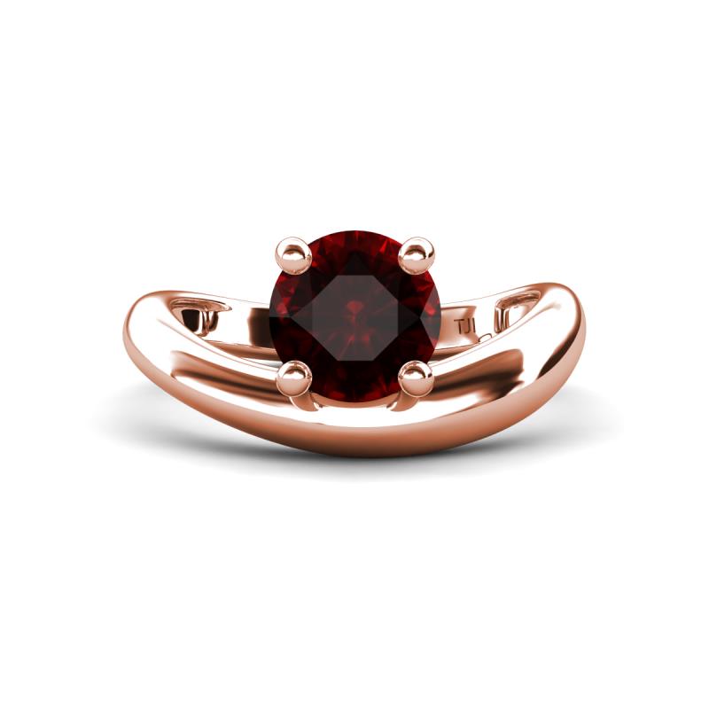 Anahi 1.35 ct Red Garnet Women Curve Solitaire Ring 