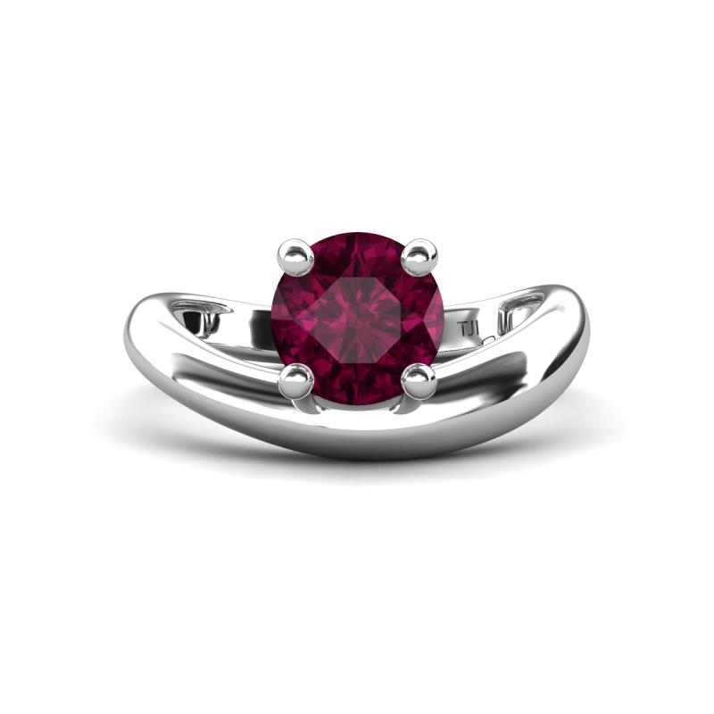 Anahi 1.35 ct Rhodolite Garnet Women Curve Solitaire Ring 