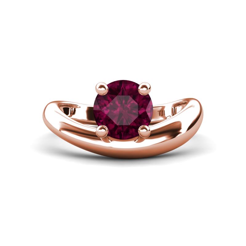 Anahi 1.35 ct Rhodolite Garnet Women Curve Solitaire Ring 
