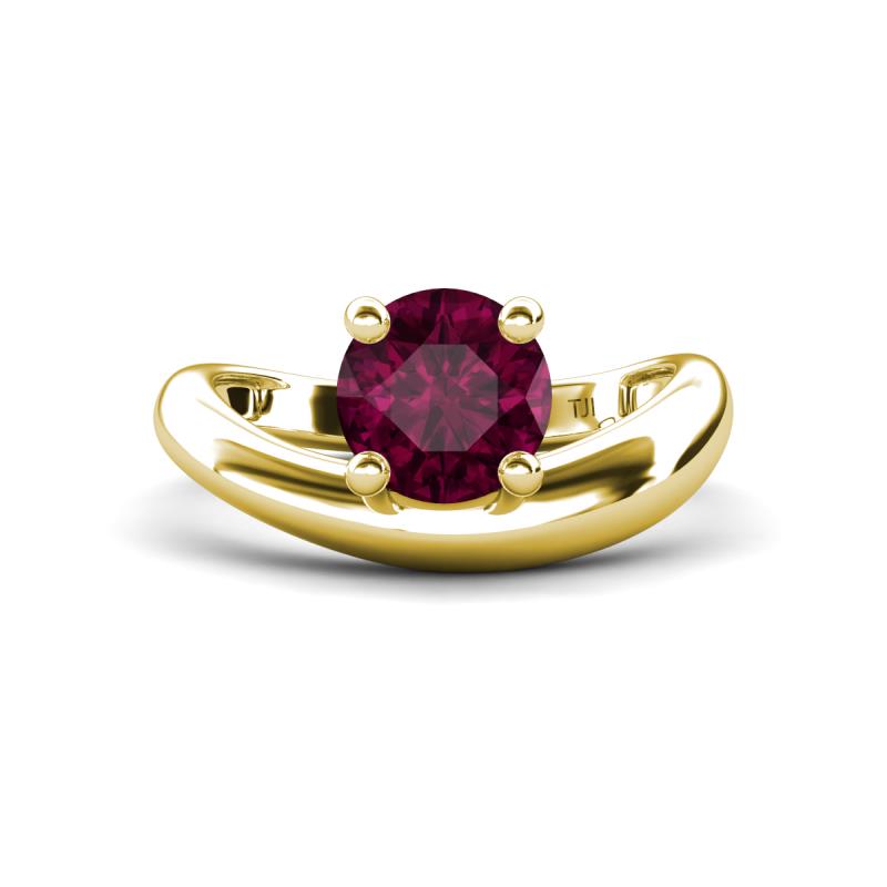 Anahi 1.35 ct Rhodolite Garnet Women Curve Solitaire Ring 