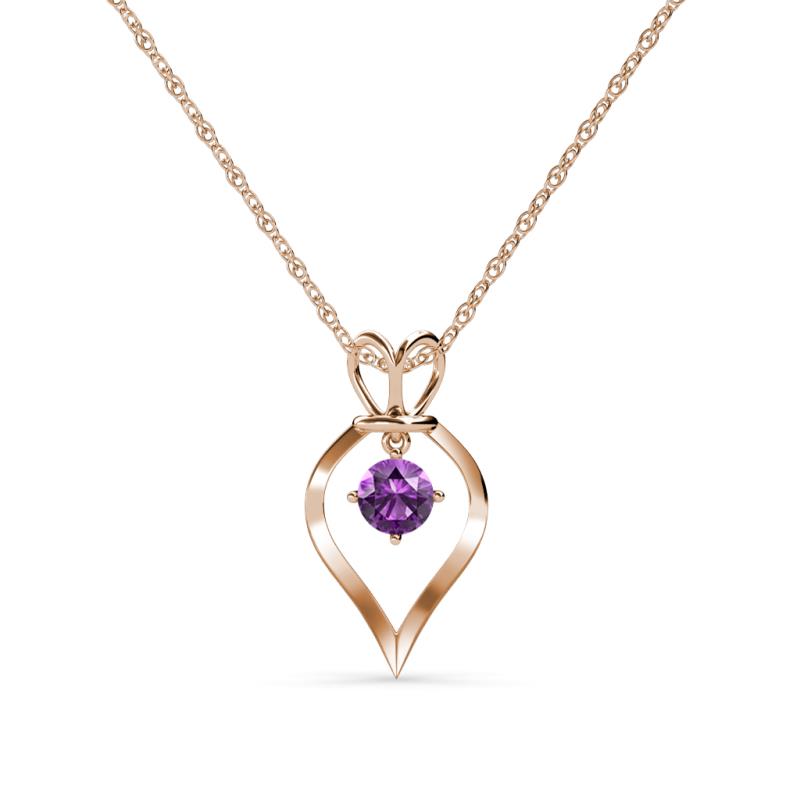 Sallie Amethyst Heart Pendant 