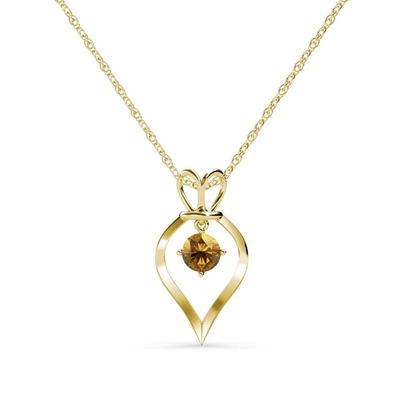 Sallie Citrine Heart Pendant 