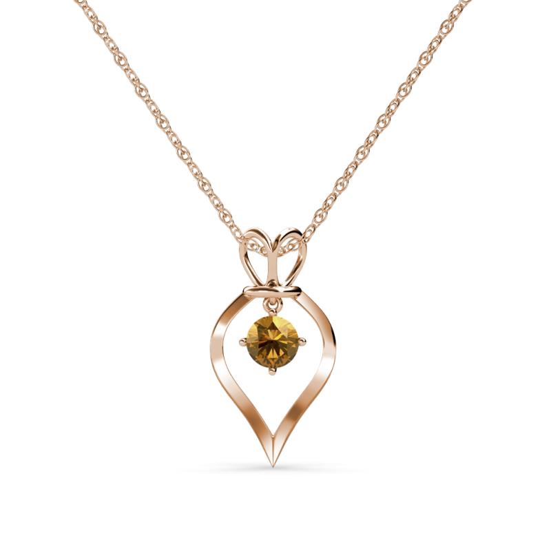 Sallie Citrine Heart Pendant 