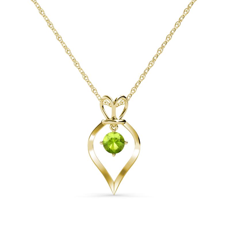 Sallie Peridot Heart Pendant 