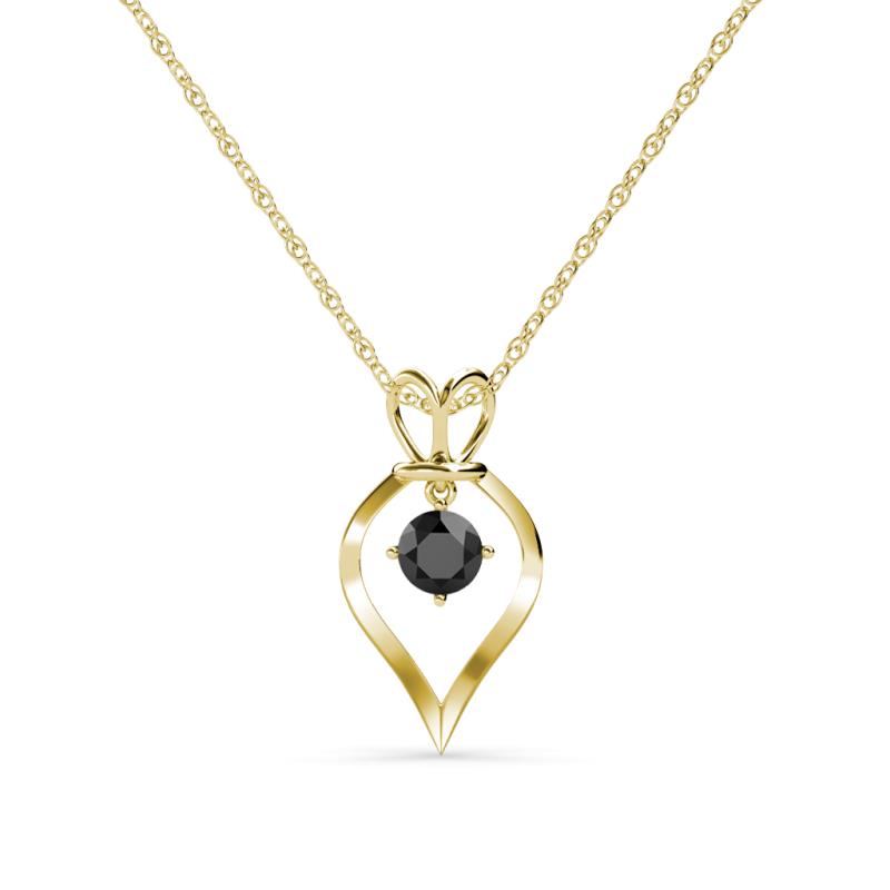 Sallie Black Diamond Heart Pendant 