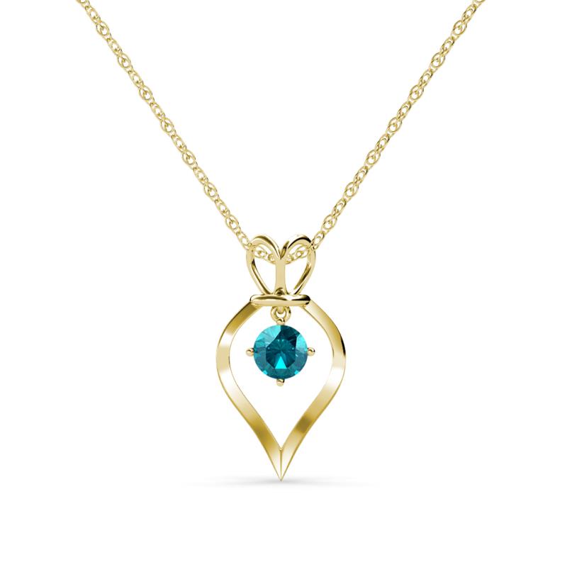 Sallie London Blue Topaz Heart Pendant 