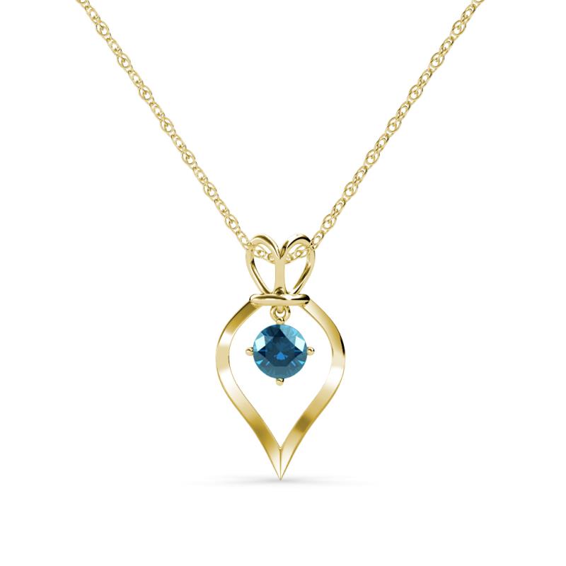 Sallie Blue Diamond Heart Pendant 