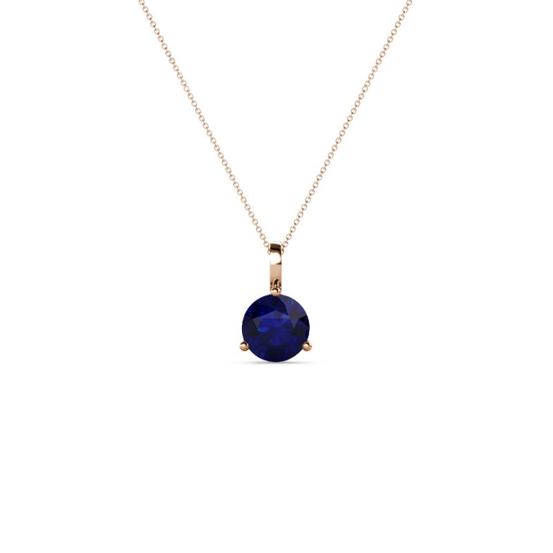 Sheryl 4.00 mm Blue Sapphire Solitaire Pendant 