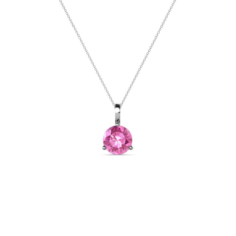 Sheryl 4.00 mm Pink Sapphire Solitaire Pendant 
