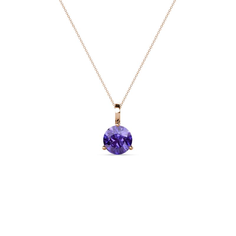 Sheryl 4.00 mm Iolite Solitaire Pendant 