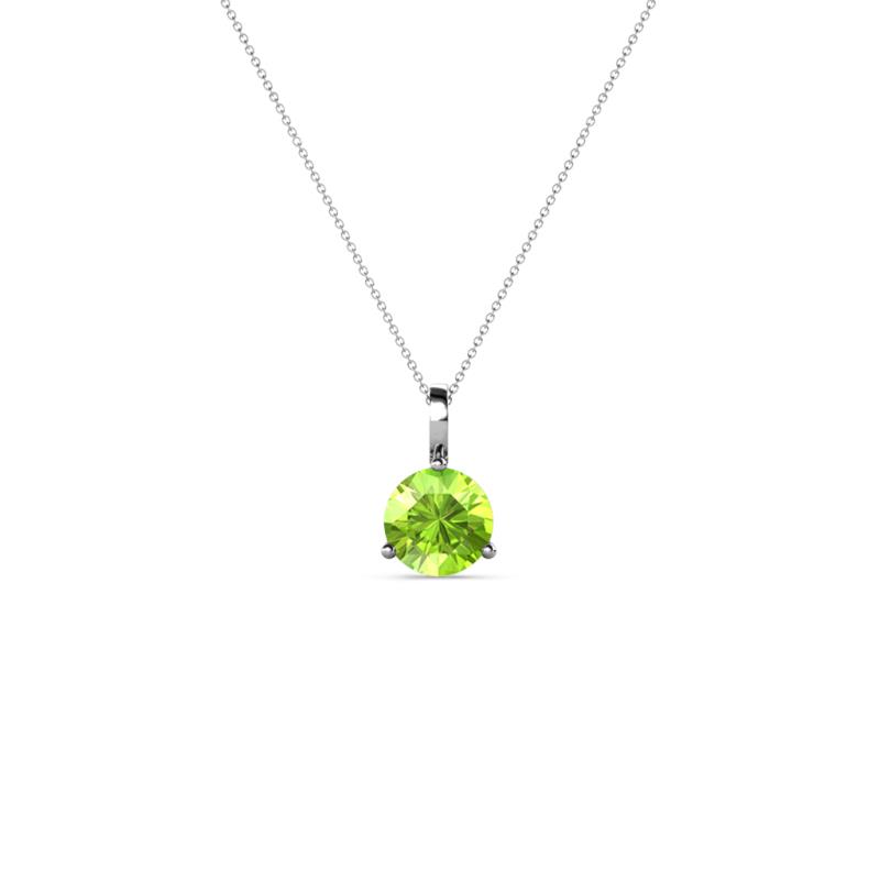 Sheryl 4.00 mm Peridot Solitaire Pendant 