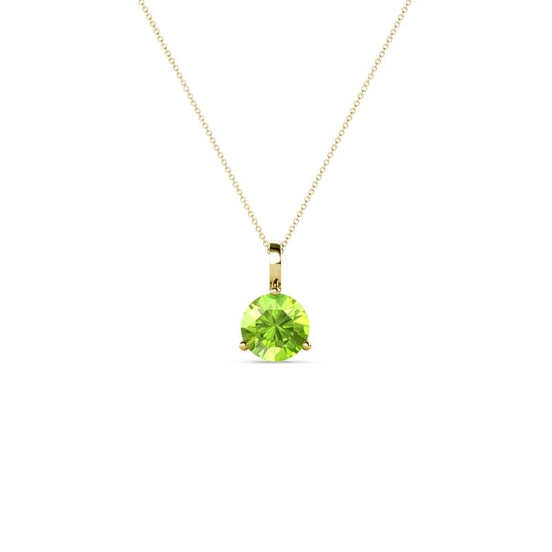 Sheryl 4.00 mm Peridot Solitaire Pendant 