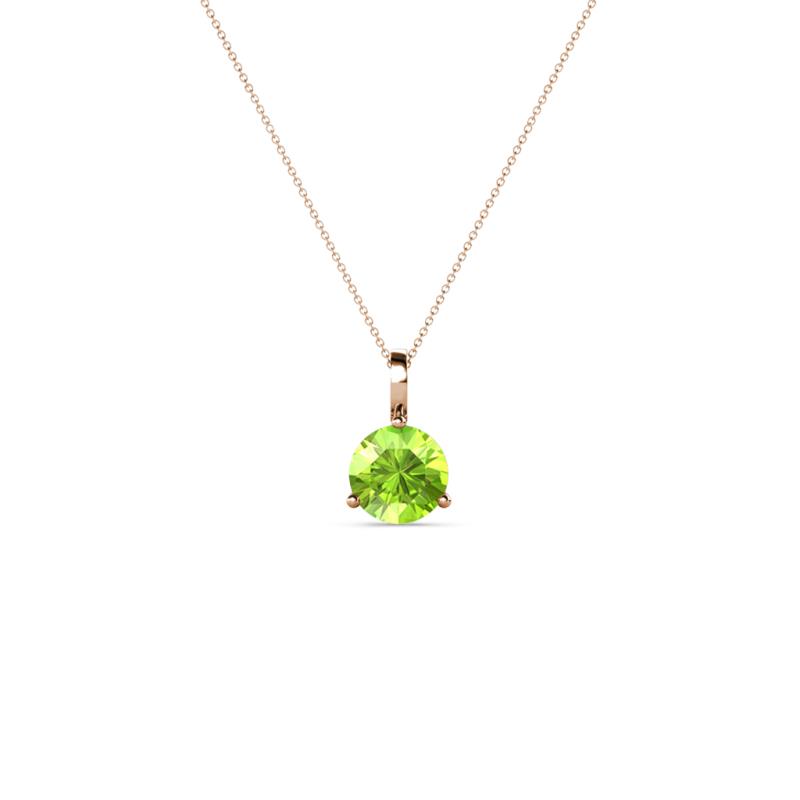 Sheryl 4.00 mm Peridot Solitaire Pendant 