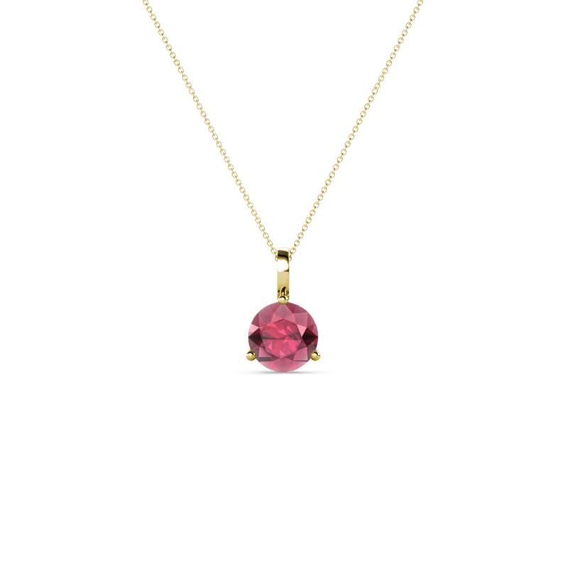 Sheryl 4.00 mm Rhodolite Garnet Solitaire Pendant 