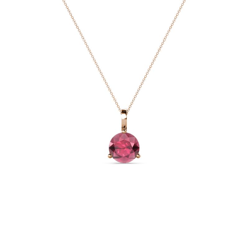 Sheryl 4.00 mm Rhodolite Garnet Solitaire Pendant 