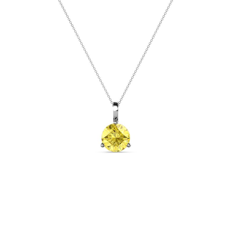 Sheryl 4.00 mm Yellow Sapphire Solitaire Pendant 