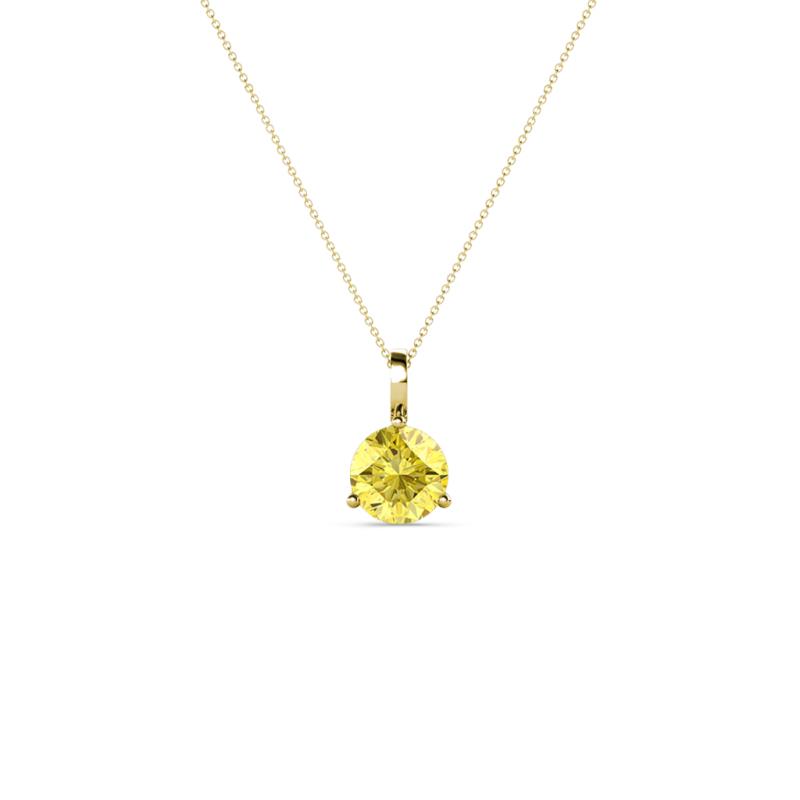 Sheryl 4.00 mm Yellow Sapphire Solitaire Pendant 
